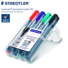 德国施德楼STAEDTLER 352圆头通用油性记号笔 防挥发 多表面