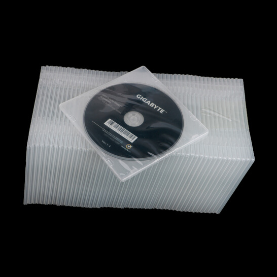 晨好 50个装方形光盘盒 透明塑料光盘袋 光盘套cd dvd光碟收纳盒子 可插封面 单片